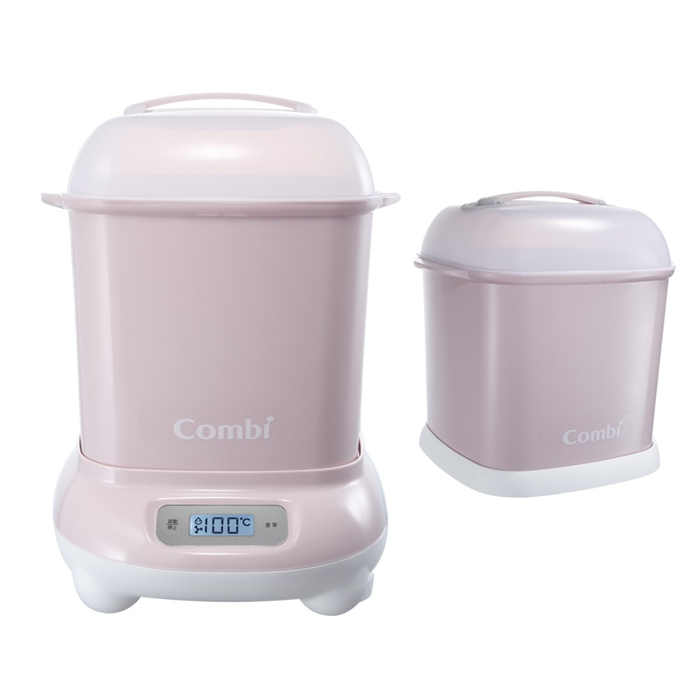 【Combi 康貝】Pro 360 Plus 高效消毒烘乾鍋 消毒鍋+保管箱組合(優雅粉)（79180）廠商直送