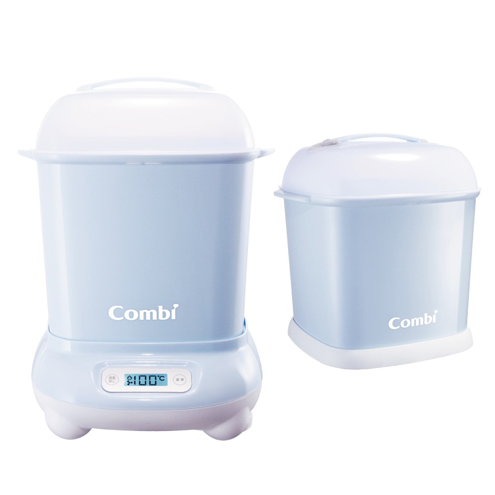 【Combi 康貝】Pro 360 Plus 高效消毒烘乾鍋 消毒鍋+保管箱組合(靜謐藍)（79181）廠商直送