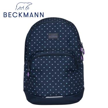（送安全燈）【Beckmann】Sport Junior 護脊書包 30L（愛心點點）廠商直送