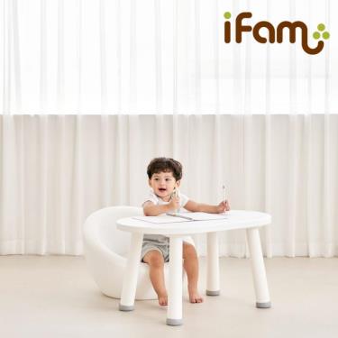（滿額送餐盤）【韓國 Ifam】兒童學習桌（經典白）廠商直送