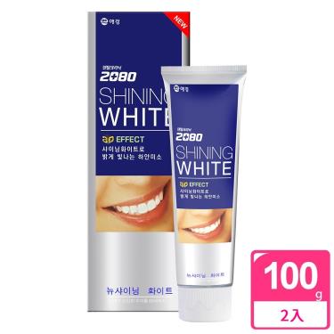 【韓國2080】三重美白(亮白修護)牙膏(100g)X2入