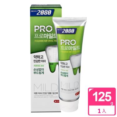 【韓國2080】專業亮白牙膏-溫和美白.玫瑰薄荷（125g）