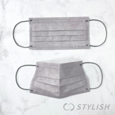 【STYLISH 史戴利】時尚優雅美膚0起毛／成人醫療口罩 冷灰（30入/盒）