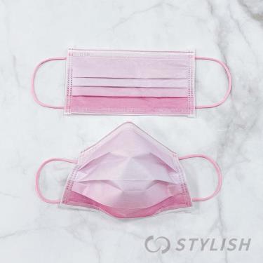 【STYLISH 史戴利】夢幻漸層機能運動／成人醫療口罩 櫻花粉（30入/盒）