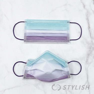【STYLISH 史戴利】夢幻漸層機能運動／成人醫療口罩 紫羅蘭（30入/盒）