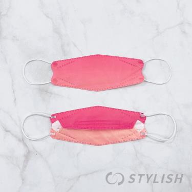 【STYLISH 史戴利】4D立體醫療口罩／成人 漸層桃粉（10片/盒）