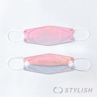【STYLISH 史戴利】4D立體醫療口罩／成人 漸層粉（10片/盒）