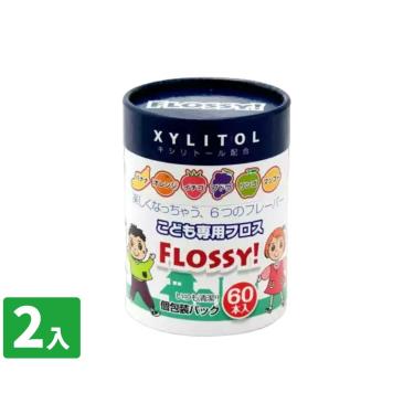 【日本UFC】FLOSSY木醣醇兒童安全牙線棒（60入X2組）