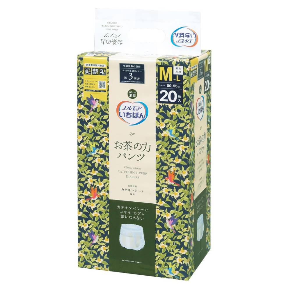 (二箱折100)【日本一番】茶之力褲型（M-L20片X4包／箱）廠商直送