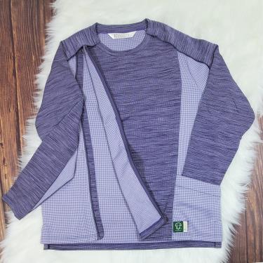 【Kcwear康澄】易穿脫袖全開照護衣-沉紫XL／廠商直送