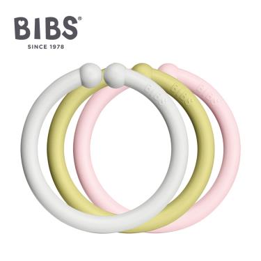 【丹麥 BIBS】萬用扣環（12入）白綠粉色系