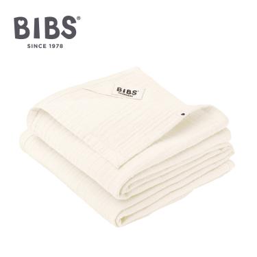 （任2件9折）【丹麥 BIBS】 Muslin有機棉紗布安撫巾（2入）象牙白