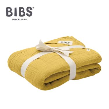 （任2件9折）【丹麥 BIBS】 Muslin有機棉紗布包巾（芥末黃）