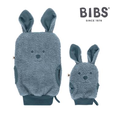 （任2件9折）【丹麥 BIBS】Kangaroo袋鼠澡巾組（藍綠）
