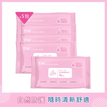 【TS6護一生】私密護膚柔濕巾（10張/包X5）