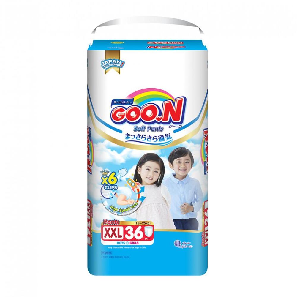 【GOO.N 日本大王】國際版輕薄舒爽褲型紙尿褲／拉拉褲（XXL36片X4包／箱）廠商直送