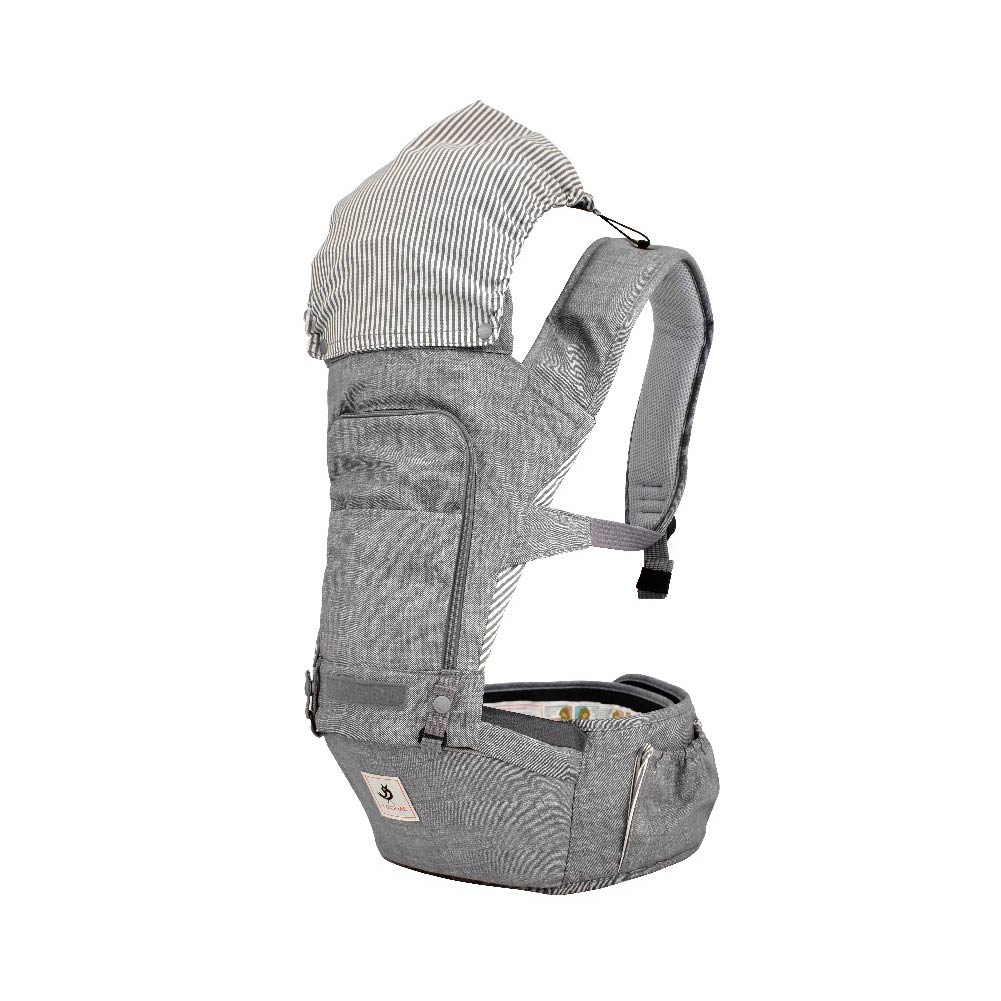 【POGNAE】NO.5超輕量機能坐墊型背巾（星空灰）廠商直送