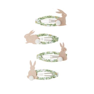 【英國Mimi & Lula】（春天小兔）優雅兔滴答夾4入 廠商直送