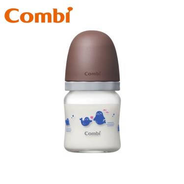 （任2件95折）【Combi 康貝】真實含乳寬口玻璃奶瓶 120ml（棕）（71114）