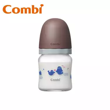 【Combi 康貝】真實含乳寬口玻璃奶瓶 120ml(棕)(71114)