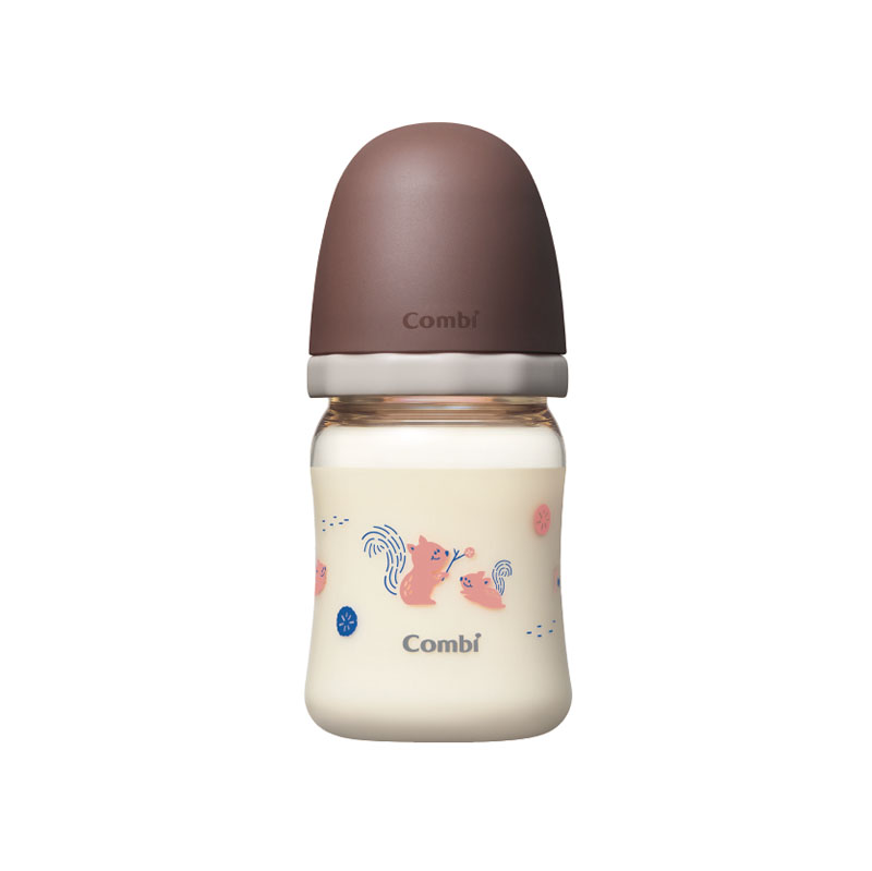 （任2支送奶嘴）【Combi 康貝】真實含乳寬口PPSU奶瓶 160ml（棕）