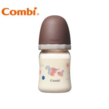 （任2支送奶嘴）【Combi 康貝】真實含乳寬口PPSU奶瓶 160ml（棕）
