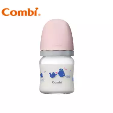 【Combi 康貝】真實含乳寬口玻璃奶瓶 120ml(粉)(71175)