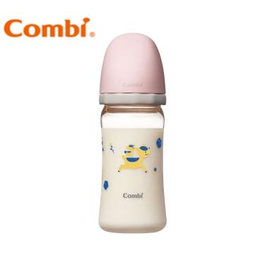 （任2支送奶嘴）【Combi 康貝】真實含乳寬口PPSU奶瓶 240ml（粉）（71181）