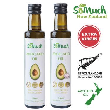 【壽滿趣 Somuch】紐西蘭頂級冷壓初榨酪梨油Ｘ1+蒜香酪梨油Ｘ1（250mlx2）廠商直送