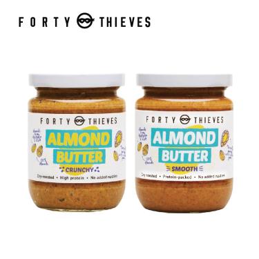 【壽滿趣Forty Thieves】紐西蘭頂級堅果醬235gx2（杏仁絲滑+杏仁顆粒）廠商直送