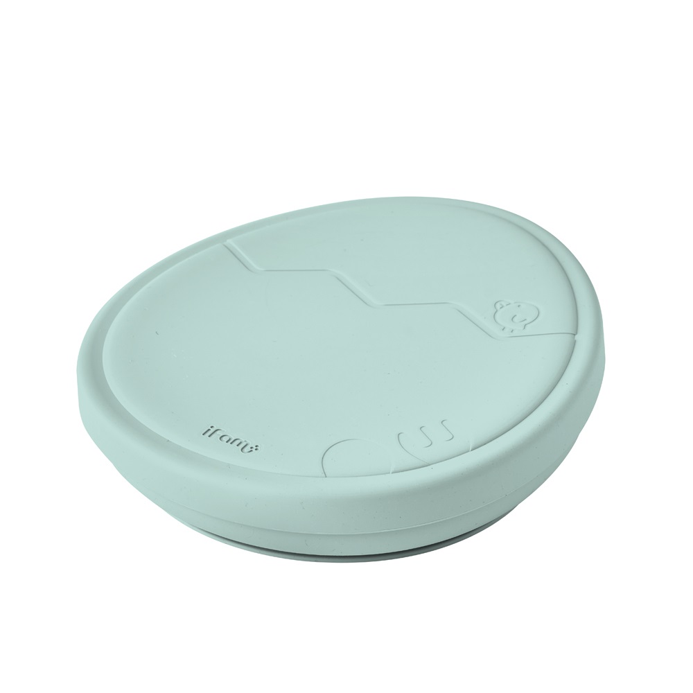 【韓國 Ifam】 3合1寶寶不鏽鋼蛋型餐盤（薄荷綠）廠商直送