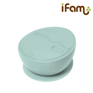 （滿額送餐盤）【韓國 Ifam】 矽膠防滑蛋型吸盤碗（薄荷綠）廠商直送