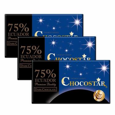 【巧克力雲莊】巧克之星-厄瓜多75%黑巧克力  x3   廠商直送