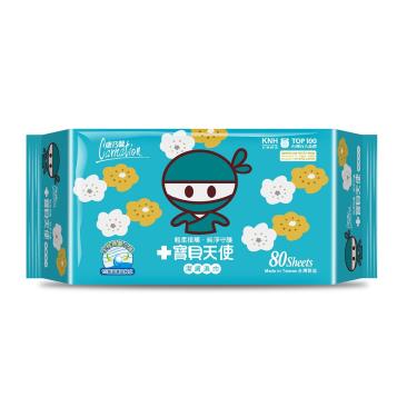 【康乃馨】寶貝天使潔膚濕巾（80抽補充包/3+1包）新舊包裝 隨機出貨
