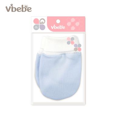 【Vibebe】柔感素面束口手套藍