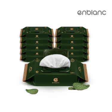 【韓國ENBLANC】新生兒專用有蓋輕裝濕紙巾32抽（極厚仙人掌x10包）廠商直送