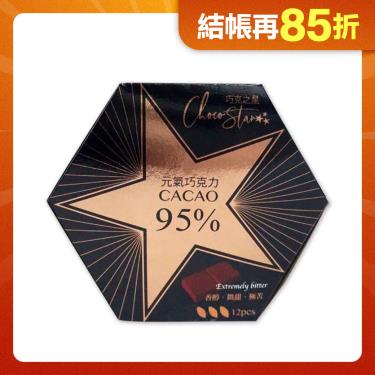 【巧克力雲莊】元氣黑巧克力12入(95%) 廠商直送 