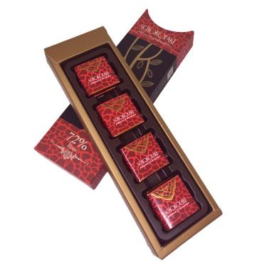【巧克力雲莊】厄瓜多黑巧克力薄片12入-72%玫瑰 廠商直送