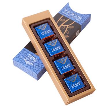 【巧克力雲莊】厄瓜多黑巧克力薄片12入-72%伯爵茶 廠商直送