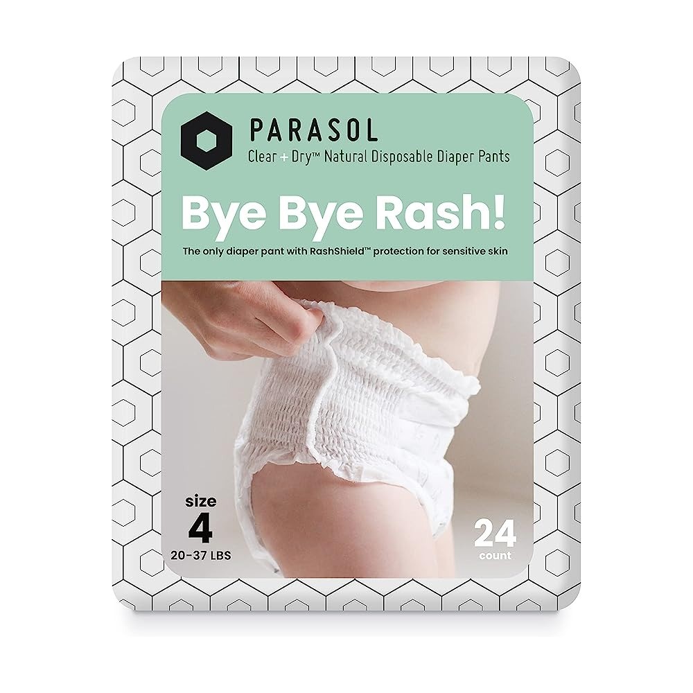 (滿二箱送濕巾+叉匙組)【Parasol】Clear+Pure™ 新科技水凝果凍褲／褲型紙尿褲／尿布（L24X4包／箱）廠商直送