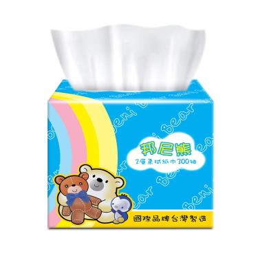 【Benibear 邦尼熊】抽取式柔拭紙巾 彩虹版 （300抽72包）廠商直送