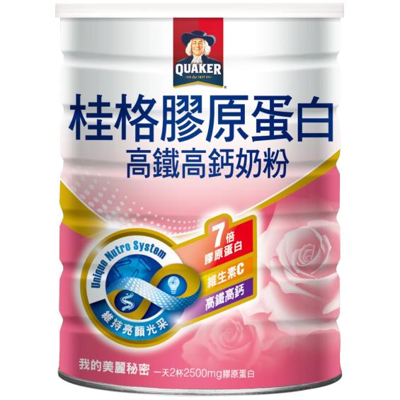 【QUAKER桂格】膠原蛋白高鐵高鈣奶粉（750g／罐）