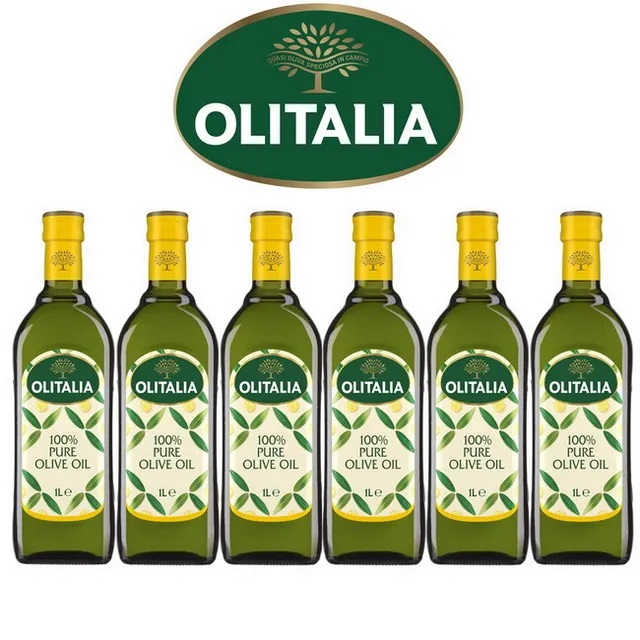 【Olitalia奧利塔】純橄欖油禮盒組(1000ml x 6瓶) 廠商直送