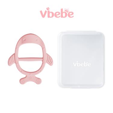 （滿399送手帕）【Vibebe】 咬咬魚套入式固齒器-櫻花粉