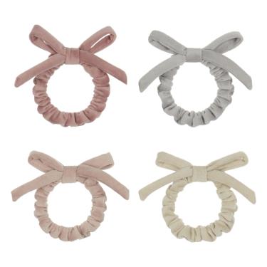 【英國Mimi & Lula】AW23（夢幻童話）蝴蝶結荷葉邊髮束4入 廠商直送