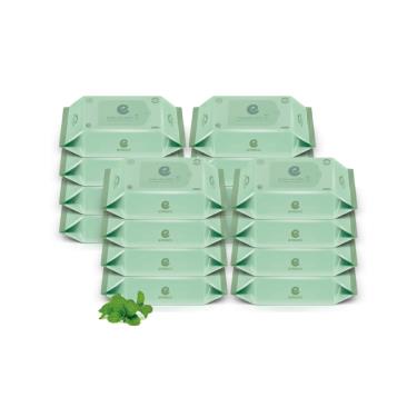 【韓國ENBLANC】極柔純水濕紙巾 輕柔薄荷（20抽/16包）廠商直送