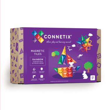 【澳洲Connetix】彩虹磁力積木 初階基礎組（60pc）廠商直送
