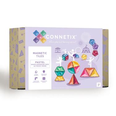 【澳洲Connetix】粉彩磁力積木 形狀擴充組（48pc）廠商直送