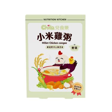 (買3送1 任4件584元)【Chila 兒食樂】小米雞粥-野菜300g（2入）