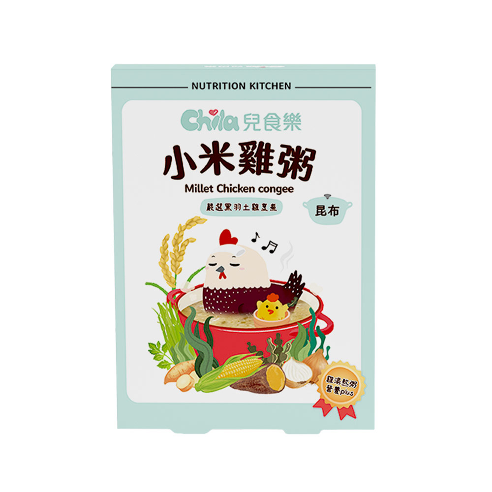(買3送1 任4件584元)【Chila 兒食樂】小米雞粥-昆布300g（2入）